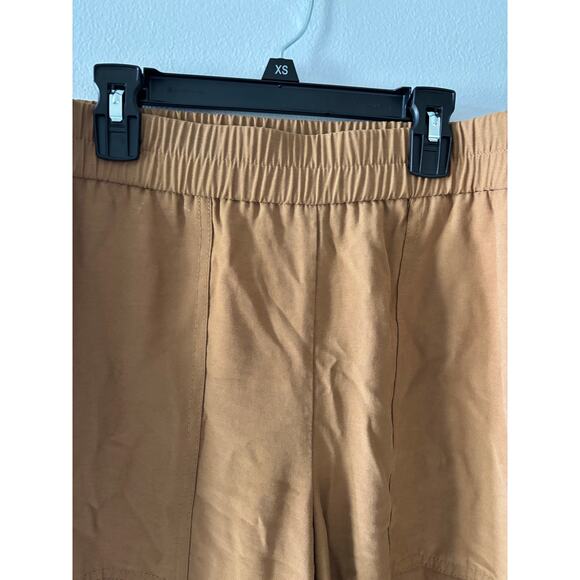 A New Day Womens Cargo Ankle Pants Size Large Tan High Rise Pull On Casual - Picture 5 of 9